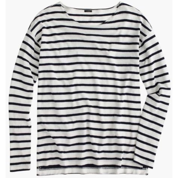 J. Crew Tops - J. Crew Deck Striped Long-Sleeved Knit Top